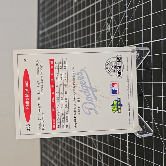 Pedro Martinez 1991 Classic Best 355  San Antonio Missions rookie Near Mint! - Picture 3 of 5